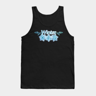 Winter Blessings Snowflake Design Tank Top